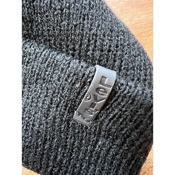 Levi’s 2 Pack Beanie Set Black/Green Hat Winter Ski New With Tags - Picture 4 of 5